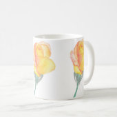 黄色い日没のばら色のマグ コーヒーマグカップ (正面右)