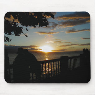 黄色い日没のmousepad マウスパッド
