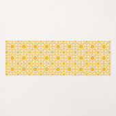 黄色い星花模様 ヨガマット (正面(横))