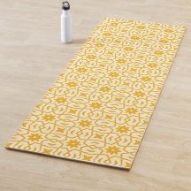 黄色い星花模様