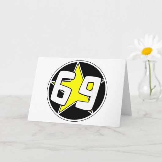 黄色い星69 カード (小さな植物)