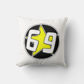 黄色い星69 クッション (正面)