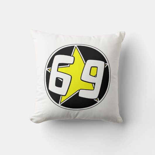 黄色い星69 クッション (正面)