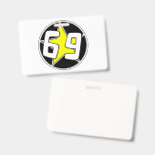 黄色い星69 バッジ (正面＆裏面)