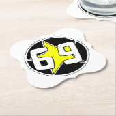 黄色い星69 ペーパーコースター (アングル)