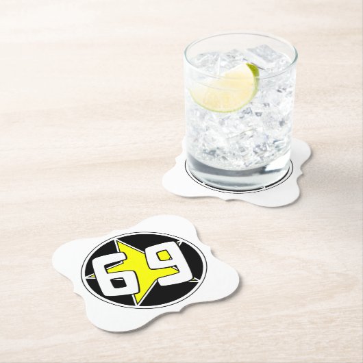 黄色い星69 ペーパーコースター (インサイチュ)