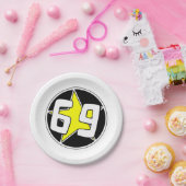 黄色い星69 ペーパープレート (パーティー)