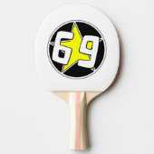 黄色い星69 卓球ラケット (正面)