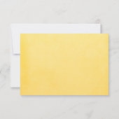 黄色い春のラッパスイセンの花RSVPの応答カード 出欠カード (裏面)