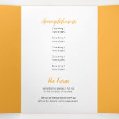 黄色い曲線枠3枚の写真卒業 三つ折り招待状 (内部中)