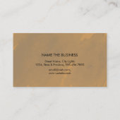 黄色い月の日没の水彩画の(ばちゃばちゃ)跳ねるの自然 名刺 (裏面)