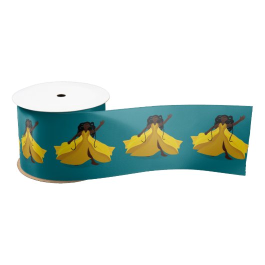 黄色い服のDelia サテンリボン (リール)