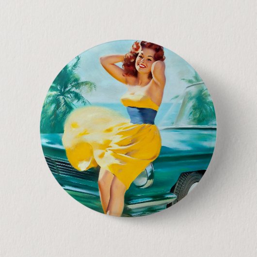 黄色い服Pin 缶バッジ (正面)