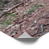 黄色い木に分かれた二つの道 ポスター (角)