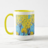 黄色い木のマグ マグカップ (左)
