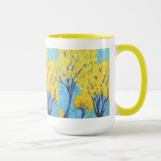 黄色い木のマグ マグカップ (右)