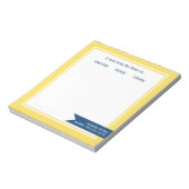 黄色い枠の「の母から」パーソナライズされた、 ノートパッド (回転)