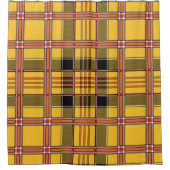 黄色い格子模様のシャワーカーテン シャワーカーテン (正面)