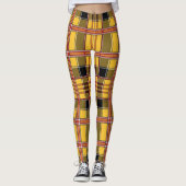 黄色い格子縞 レギンス (正面)