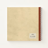 黄色い桃と半分の組成パーソナライズされた物 ノートブック (裏面)