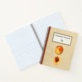 黄色い桃と半分の組成パーソナライズされた物 ノートブック (内部)