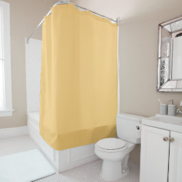 黄色い桃の無地 シャワーカーテン