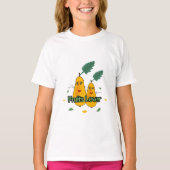 黄色い梨のカップル Tシャツ (正面)