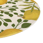 黄色い梨の葉白い背景 カッティングボード (角)