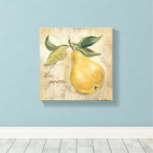 黄色い梨 キャンバスプリント (インサイチュ (ウッドフロア))