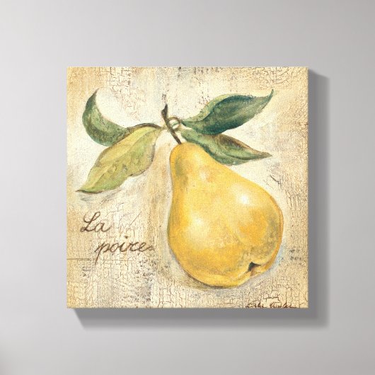 黄色い梨 キャンバスプリント (正面)