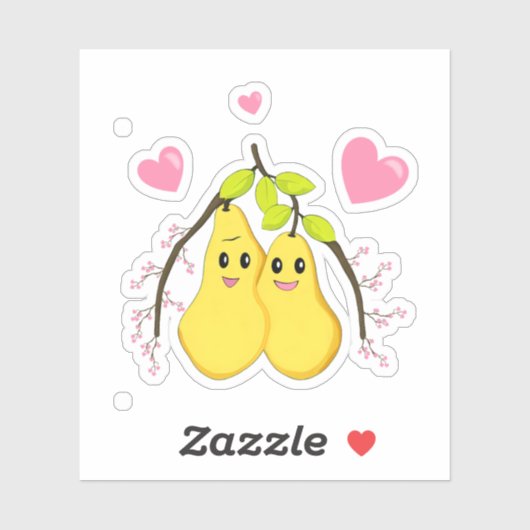 黄色い梨 シール (シート)