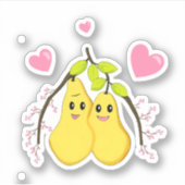 黄色い梨 シール (正面)