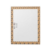 黄色い模様茶色の天然花 ノートパッド (回転)