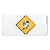 黄色い残存物の警告標識のiphone 7の箱 Case-Mate iPhoneケース (裏面(横))