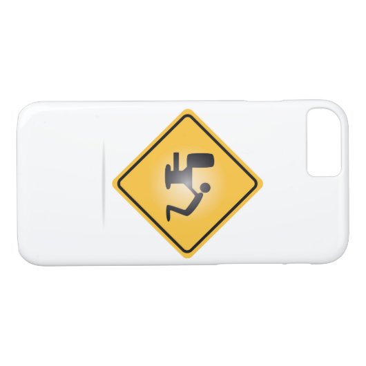 黄色い残存物の警告標識のiphone 7の箱 Case-Mate iPhoneケース (裏面(横))