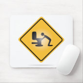 黄色い残存物の警告標識のmousepad マウスパッド (マウス)