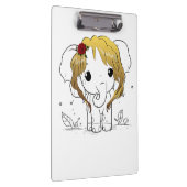 黄色い毛を持つベビー象 クリップボード (右)