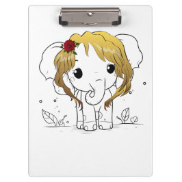 黄色い毛を持つベビー象 クリップボード