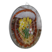 黄色い水仙とフローラのイースター卵のバスケット ダーツボード (正面左)