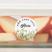 黄色い水仙とメッセージを含むラベル ラベル (貼付)