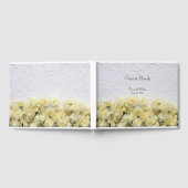 黄色い水仙の白いエンボスのような外観 ゲストブック (全面)