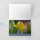 黄色い水仙の花CC0743ハッピーバースデー カード (内部)