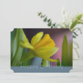黄色い水仙の花CC0744ハッピーバースデー カード (スタンド正面)