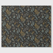 黄色い水彩画のオーストラリアの編み枝細工のユーカリ ラッピングペーパー (フラット)