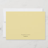 黄色い水玉模様の傘はNotecard感謝していしています ノートカード (裏面)