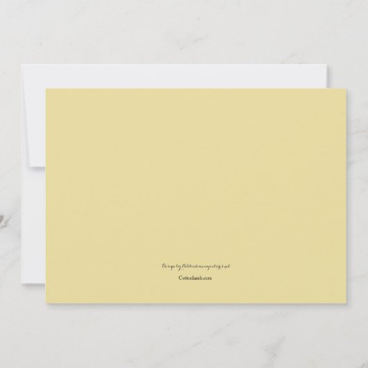 黄色い水玉模様の傘はNotecard感謝していしています ノートカード (裏面)