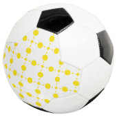 黄色い水玉模様、水玉パターン、ドット、ドット柄 サッカーボール (3/4)