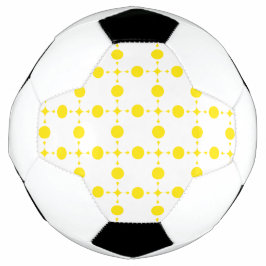 黄色い水玉模様、水玉パターン、ドット、ドット柄 サッカーボール