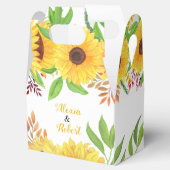 黄色い水色のひまわり離れと結婚 フェイバーボックス (オープン)