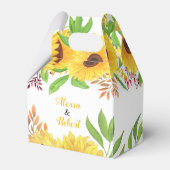 黄色い水色のひまわり離れと結婚 フェイバーボックス (正面サイド)